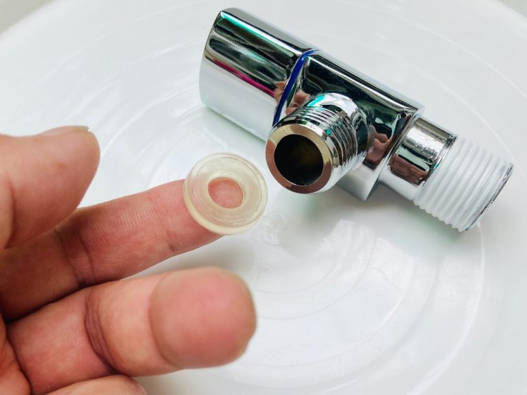 O-ring for a faucet on someone’s finger